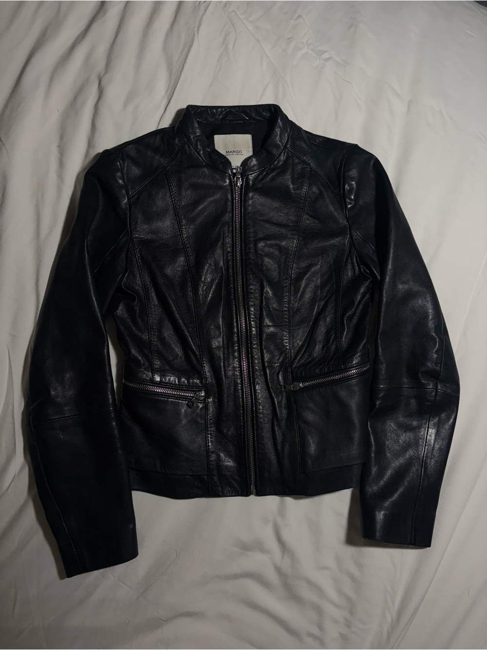 Mango 100% sheep leather jacket